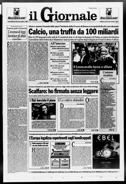 Il giornale : quotidiano del mattino